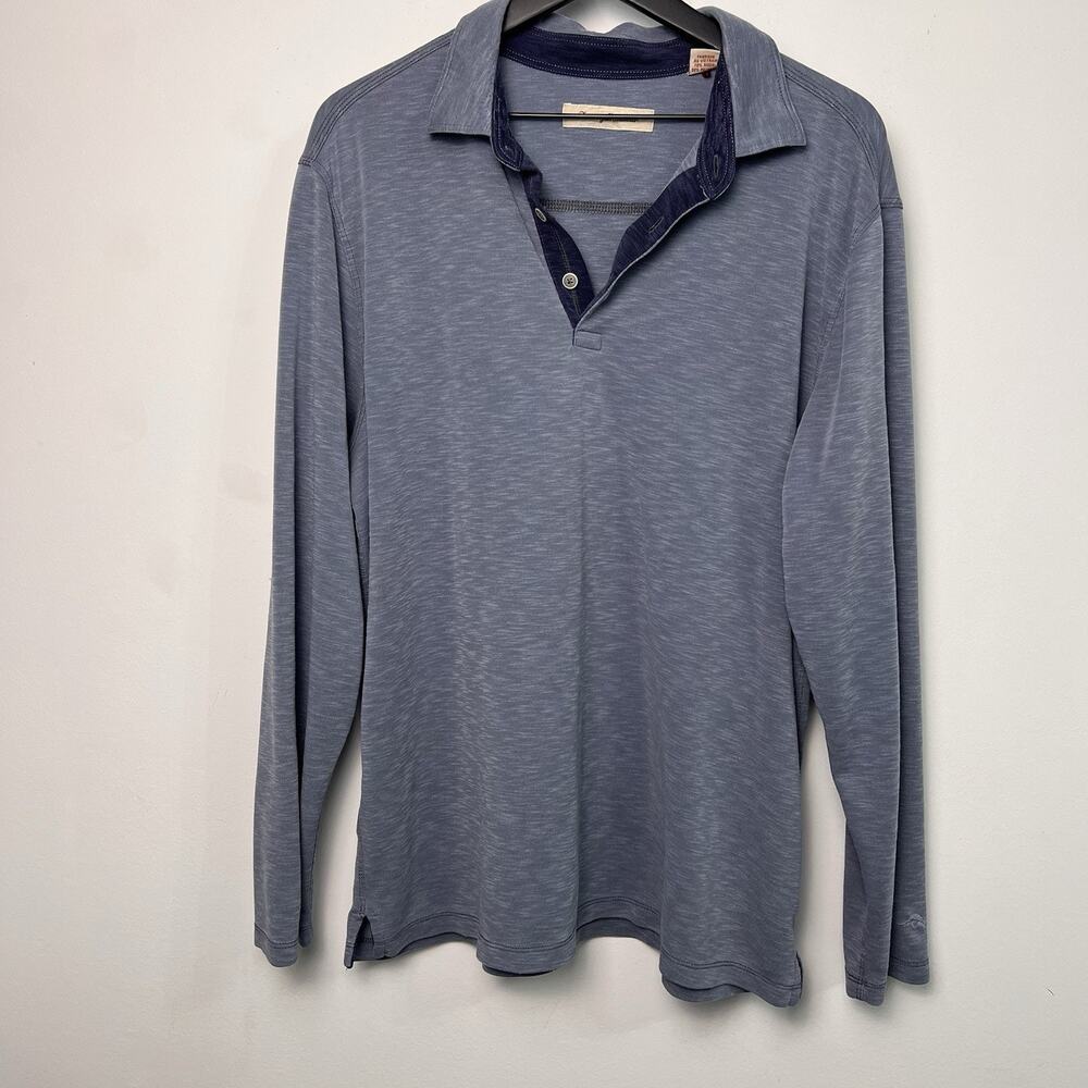 Tommy Bahama Men’s Blue Quarter Button Pullover Size X-Large
